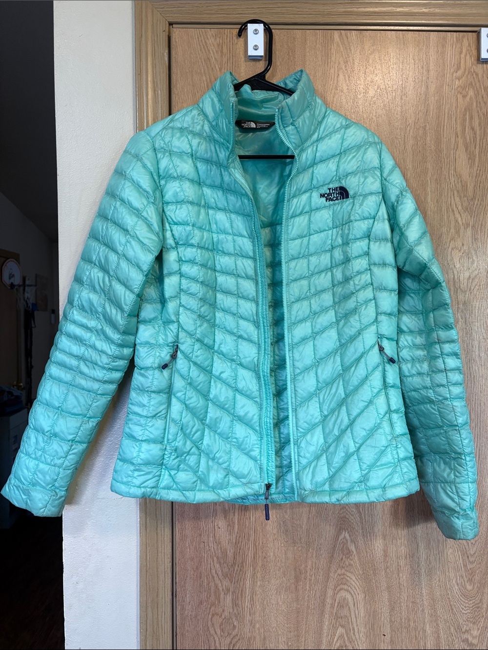 The North Face Women's Light Aqua Quilted Puffer Jacket